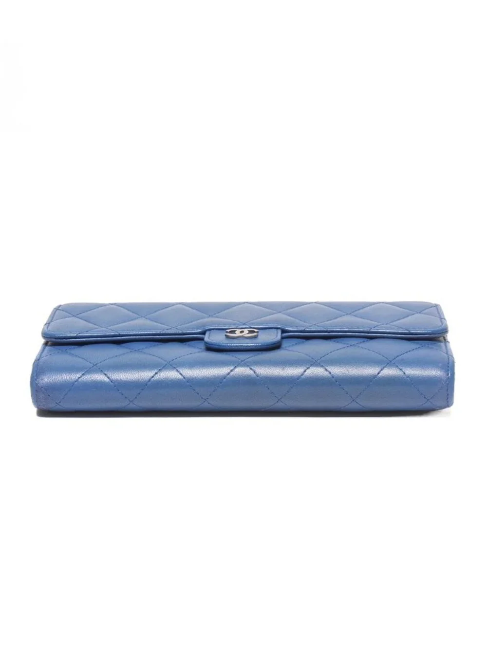 Chanel Wallet Silver Quilted